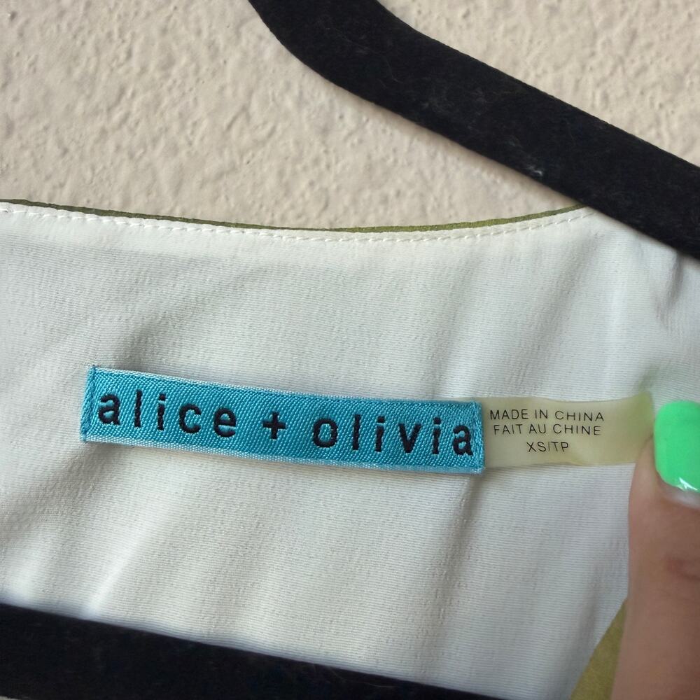 Alice + Olivia Briar Multicolor Accordion Sleeve Top Size XS - Picture 4 of 6